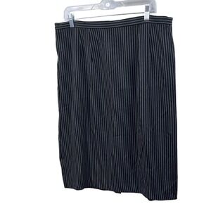 Vintage Pencil Skirt Pinstripe Career Wear Office Business‎ Casual Work
